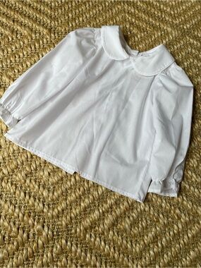 The Beaufort Bonnet Company white collared button shirt 4T